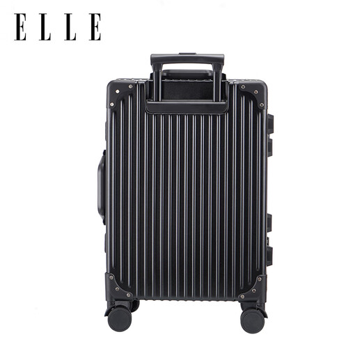 ELLE法国品牌行李箱22英寸铝框时尚拉杆箱万向轮TSA密码锁耐磨密码箱