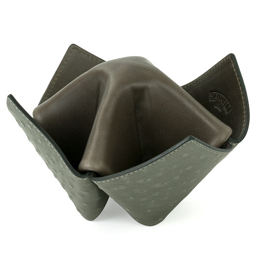 沙芬（SAVINELLI）意大利沙芬烟斗架进口东南西北折纸M674四斗位皮质烟斗架男士礼品 墨绿-塔库拉特