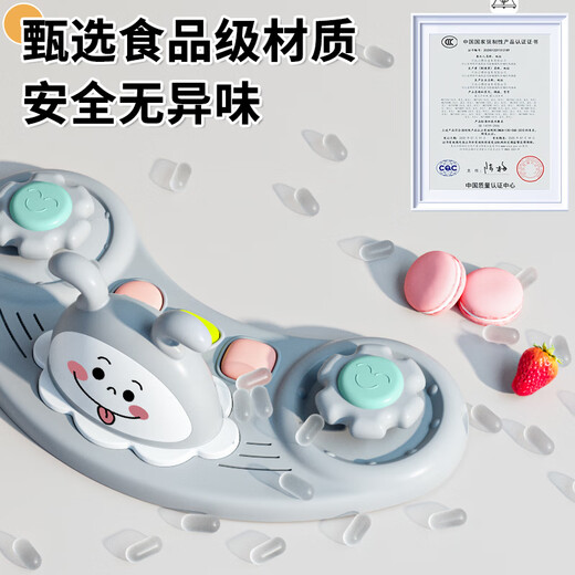 巴布豆婴儿童学步车6到18个月防o型腿多功能宝宝一周岁学行车新款 豪华款粉色+脚垫+音乐盘+推把+遮