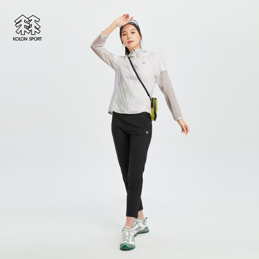 KOLON SPORT/Kolon Skin Jacket Chaqueta para mujer ligera AIR-LIGHT resistente al desgaste e impermeable LKJK4MN104-IV Marfil Blanco S 160/84A
