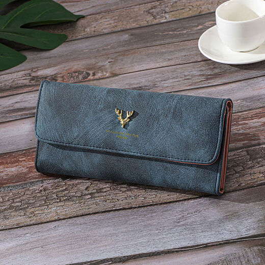 KuQIDAISHU Long Wallet Women's Frosted Cover Wallet Soft Wallet 2025 New Fashion Retro Large Capacity Hand Holding Bag Red