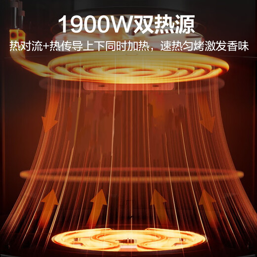 苏泊尔（SUPOR）空气炸锅 可视窗口不用翻面家用多功能5升大容量电炸锅免翻面上下立体加热蒸汽嫩炸 KD50D880