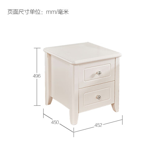 Palm Pearl Home Pastoral Bedside Table Simple Drawer Cabinet Bedroom Furniture Storage Storage Cabinet ESA408-A158
