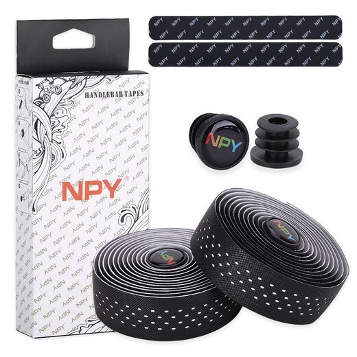 YGQZ road handlebar with bicycle thickened wrap handle with anti-slip sweat-absorbent shock-absorbing strap handle wrap cloth bent handlebar wrap color