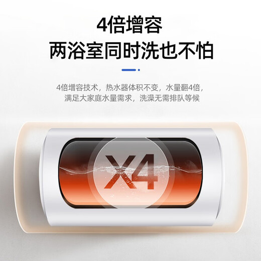 Hisense 50-liter household electric water heater 2100W fast heating thick long-lasting magnesium rod simple control upgrade anti-electric wall double safety protection DC50-W1311 national subsidy 20%