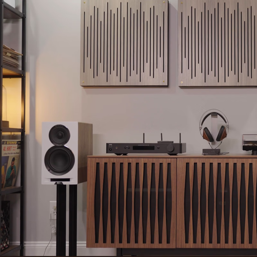 Illumina (ELAC) UNI-FI-Referenz UBR62 Passive Buchhandlungslautsprecher-Verstärker-Set HiFI-Ebene Audio-Drei-Multi-Frequenz 6,5-Zoll-Subwoofer Black/Oak-Paar