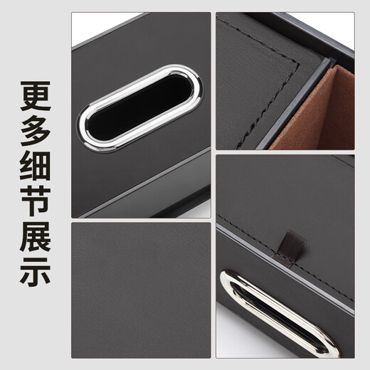 Suvmch car multifunctional storage box tissue box water cup holder storage box storage bag car seat back storage box bag back seat multifunctional leather storage box classic black Honda exclusive-back seat storage box