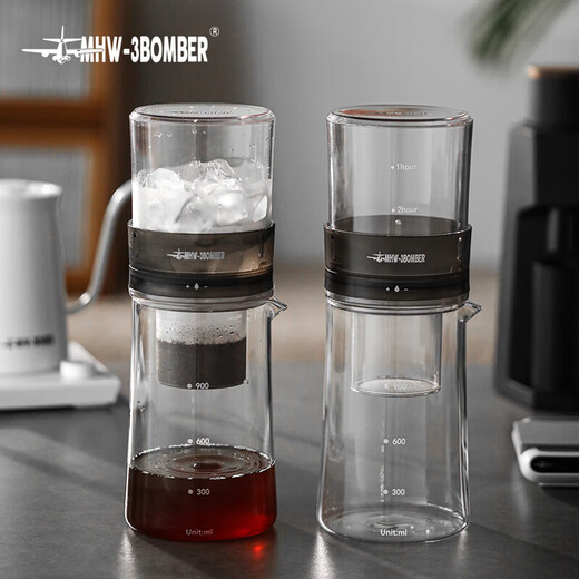 MHW-3BOMBER Bomber Baro Ice Drip Pot Drip Cold Brew Coffee Pot Cold Brew Cup Cold Water Kettle Cold Brew Pot Coffee Cold Brew Cup Drip Extraction Baro Ice Drip Pot-600ml