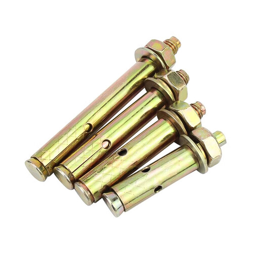 Jinchao 304 stainless steel expansion screws, color zinc, explosion pipe, explosion nail, external expansion screw, expansion pipe, M6*50 (10 pieces), color zinc