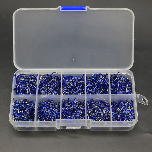 Jiaorui Iseni fish hook bulk set contains a complete set of ghost tooth fishing hooks, suitable for fishing supplies. Tungsten steel black gold Iseni 200 pieces, 20 pieces each for No. 1-10