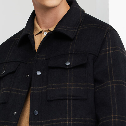 Bailando con la chaqueta de trabajo a prueba de viento de otoño e invernal y lobo de lobo para hombres 001 Negro 185