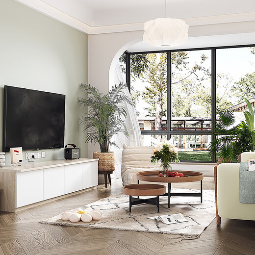 Sofia whole house customization 22 packages Nordic style bedroom furniture wardrobe cloakroom TV cabinet combination entrance shoe cabinet package price