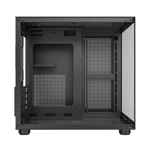 EVESKY 棱镜MINI海景房电脑机箱无立柱台式主机m-atx白色侧透240水冷游戏机箱非暴风雪S920 棱镜海景房-黑色【支持M-ATX主板/240水冷】