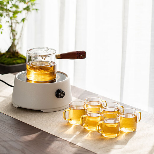 Su's ceramic glass cup tea cup juice cup small fresh water cup office home hanging ear tea cup 6 pack