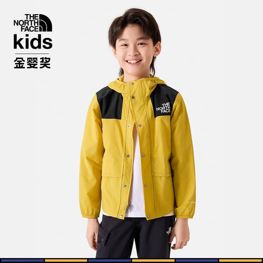 North Face children's clothing for boys and girls, windproof skin clothing, sun protection jacket, outdoor | 899B ROV/yellow UPF50+ 160 XL (160/76)
