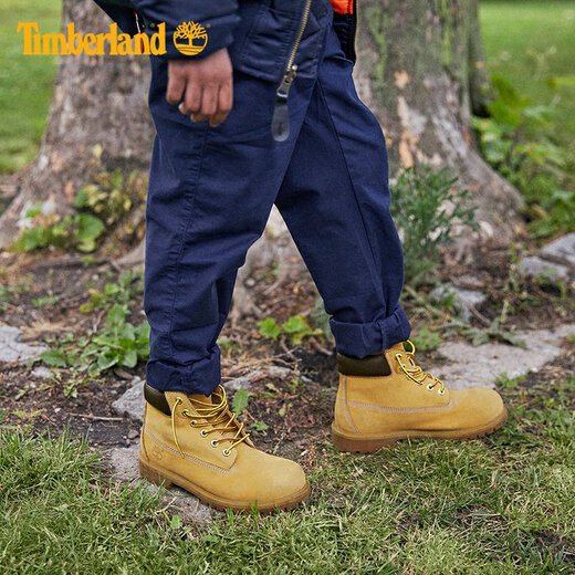 Timberland Official Kicking Big Yellow Boots Martin Boots High-Top Outdoor Large 12709 12709W / Wheat Color Wide Version 35