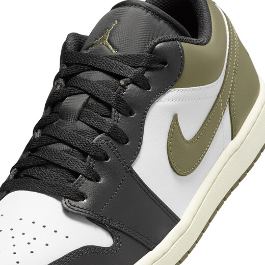 Jordan休闲鞋男子AJ 1乔丹JORDAN 1运动鞋553558-092黑白绿42.5