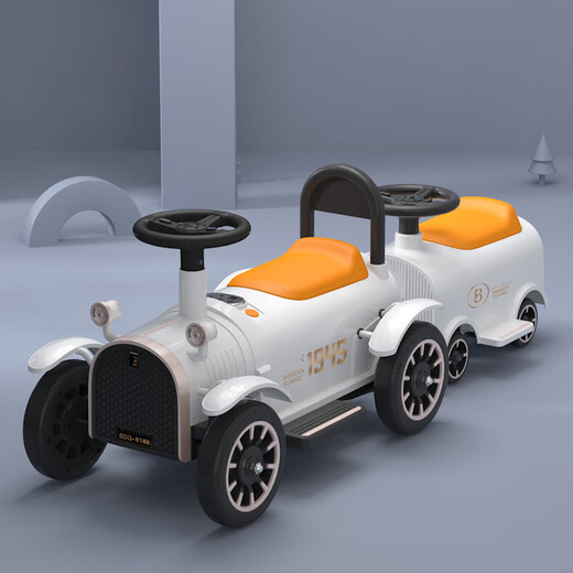 BEIDUOQI (BEIDUOQI) La voiture électrique pour enfants, petit train, peut être utilisé pour les hommes, les filles et les bébés, les grands sièges, les jouets à quatre roues télécommandés, le chariot avant 1, la grande batterie 12V de l'éducation précoce
