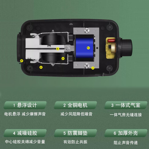 
Fish tank oxygen pump small household aerobic pump fish aerobic machine aquarium oxygen pump oxygen pump oxygen-burning oxygen 12W double-hole package [gas plate] A848-2