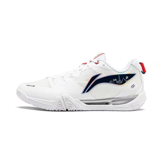 
Li Ning's new badminton shoes with floor flight 2SE men and women shock absorption rebound professional competition sports shoes AYZU001-1 standard white 43