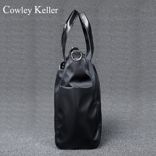 COWLEY KELLER business briefcase men's computer bag men's handbag large capacity commuting business trip briefcase shoulder messenger bag men black 34*14*27cm 14 inches