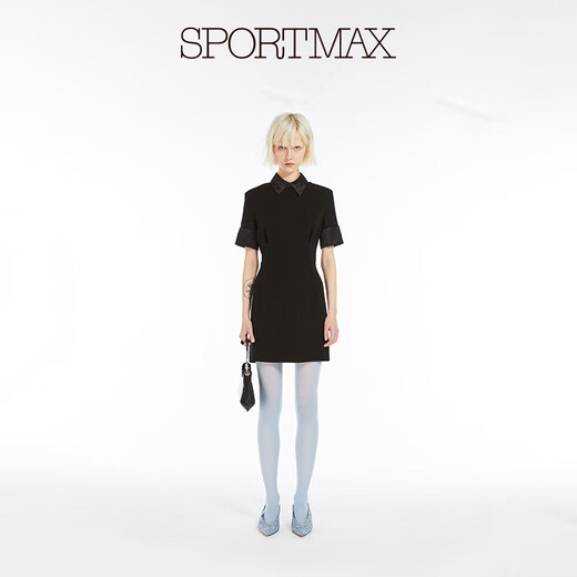sportmax 【臻选惠享】女装短袖迷你连衣裙2226014106 黑色 38