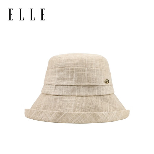 
ELLE fisherman hat fashionable and versatile casual outdoor French elegant top hat sunbasin hat brim linen fashion hat Mika