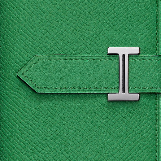 HERMES Hermès men's bag Bearn calfskin mini wallet wallet H039796 CK1L green purchasing agent