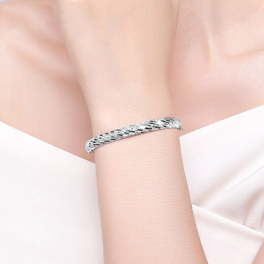 Xizhao Jewelry Platinum Bracelet Meteor Shower Bracelet PT950 Classic Twill Bracelet Wide Side Snap Bracelet 46.56g Shipping in 1-10 working days