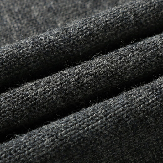 YOUNGOR Sweater (YOUNGOR) men's stand collar double ribbed neck protection warm wool blend soft, smooth, comfortable and elastic Gray L 105cm