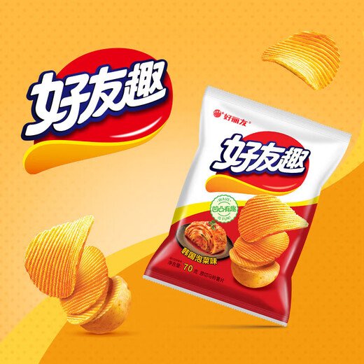 Orion Friends Fun Fun Potato Chips Snacks Kinder lässige Snacks Kartoffel -Chips Puff Food Snacks Koreanisch Kimchi Aroma 70g