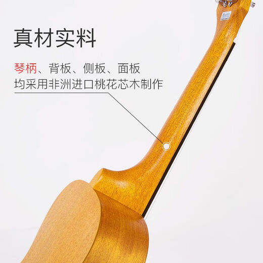 威伯（weibo）尤克里里初学者学生成人女男23i寸26i寸乌克丽丽儿童入门小吉他 23i寸复古色+全套配件