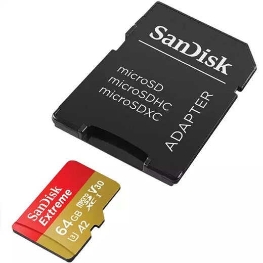 闪迪（SanDisk）TF卡 至尊极速 手机gopro相机无人机内存卡U3 V30存储卡 64G A2读速170MB/s 写速80MB/s