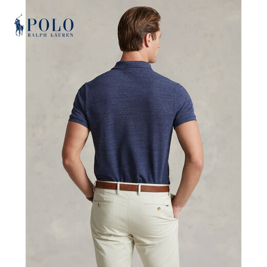 Polo Ralph Lauren 拉夫劳伦男装 经典款定制修身版短袖网球衫RL13822 400-蓝色 S