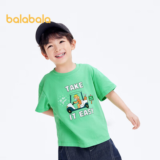 BALABALA Kinderbekleidung Jungen kurzärmelig T-Shirt Sommer reines Baumwolldruck Top 201224117129
