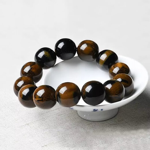 SNQP Burmese root amber bracelet, amber round beads, raw stone cave, beeswax demon flower bracelet, amber Buddha beads hand decoration for men and women, Burmese root amber bracelet 10mm