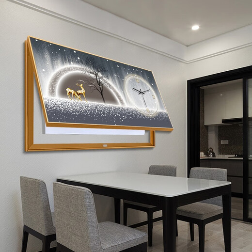 Yaoshijia peinture de grande taille de mètre électrique décoration peinture avec horloge suspendue mur salon salle à manger boîte de distribution de distribution d'interrupteur d'alimentation couvercle de boîte suspendue