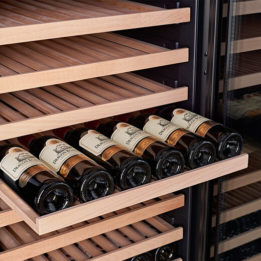 PULADI frequency conversion first-class energy efficiency red wine cabinet constant temperature wine cabinet embedded frost-free wine compressor home living room commercial display office refrigerator cabinet first-class energy efficiency frequency conversion single door/black 336L