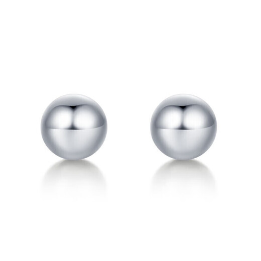 Liuguifu Jewelry PT950 platinum earrings round beads platinum earrings for women PT0200007 1g