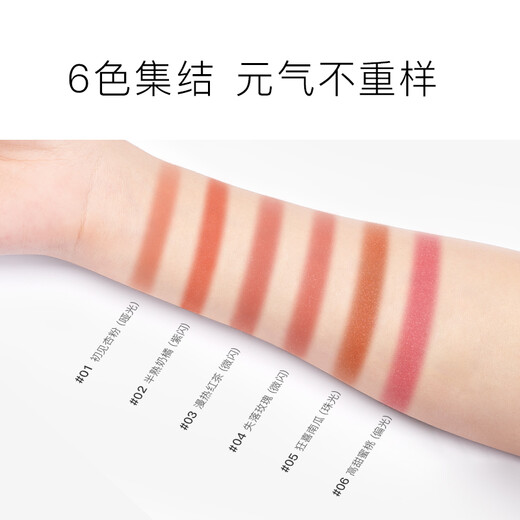 Carslan bright rouge blush brightens skin tone, natural contouring, long-lasting matte 06 high sweet peach 5.5g birthday gift for women