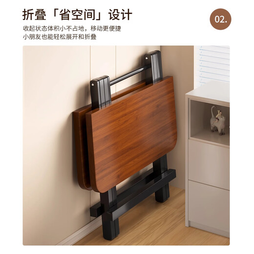 Shuhao foldable table portable small apartment rental home dining table dining table square table stall small table