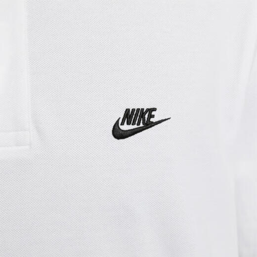 耐克（NIKE）Club 男子商务翻领短袖T恤休闲简约针织上衣百搭透气运动POLO衫 FN3895-100 XXL