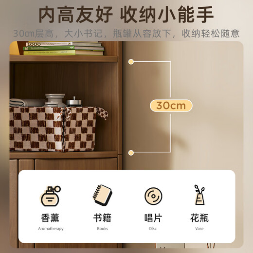 予轩灵中式转角柜墙角三角形置物架客厅柜子储物卧室角落拐角收纳边柜 柜门12040公分-海伦灰 组装