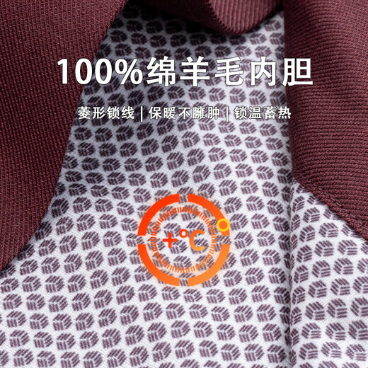 杉杉【100%羊毛内胆】加厚保暖衬衫男长袖冬季休闲商务加绒厚款衬衣 FQC2230819-863保暖 44