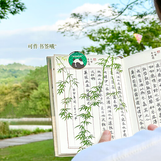 三年二班 可爱熊猫金属书签学生文具文创礼品毕业礼物送老师节日礼物儿童礼物生日礼物奖品