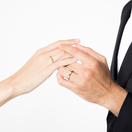 I Do Ready Ready Sealed Edition Diamond Ring Pair Ring K Gold Couple Wedding Women's Ring Promise Series for Girlfriend No. 19/18K Gold/Men's Ring/Ready Stock