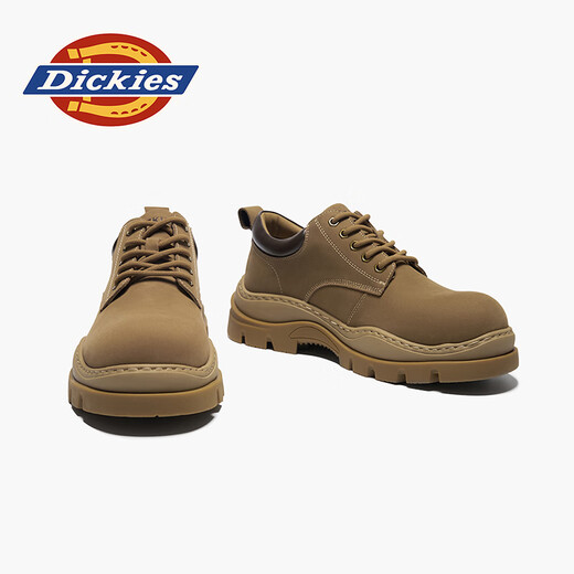 Dickies马丁靴男厚底增高2024秋冬新款户外工装靴休闲百搭男靴 土黄 41 (255mm) 标准码