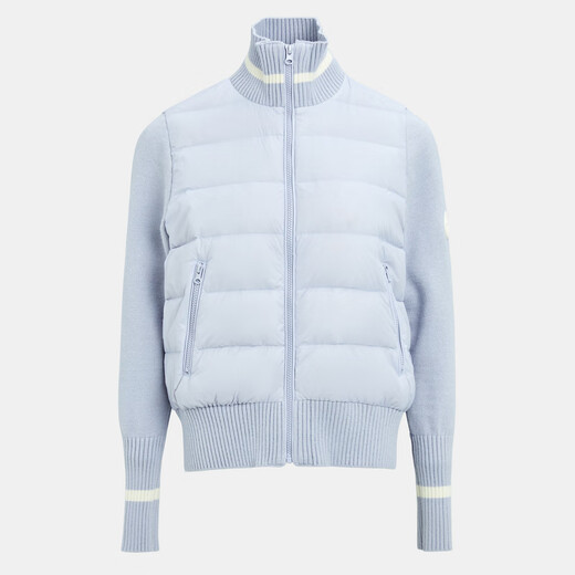 Nuevo estilo de chaqueta delgada de mujeres en la nieve en otoño e invierno para mujeres, empalmando diseño de punto para la chaqueta de pato corta y de moda de las mujeres Qinglu Zi 6195 170/92a