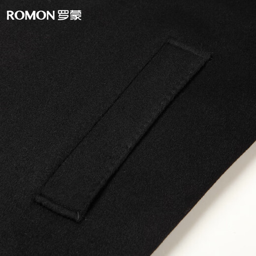 Romon long knee-length woolen coat for men in autumn and winter slim fit removable 90% down lining windbreaker jacket for men