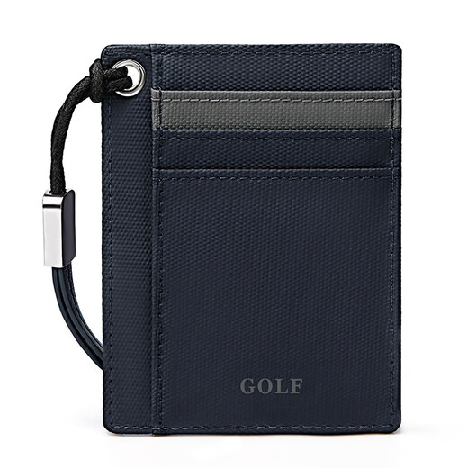 Golf Golf Bolsa para hombres Bolsas para hombres Banco de banco para hombres Bolsa de tarjetas múltiples para mujeres Licencia de conductor juvenil Conjunto de tarjetas delgadas Tarjeta de gran capacidad Clip 5V716324J Azul con gris